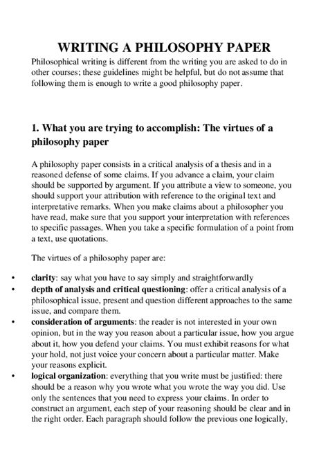 philosophy papers.